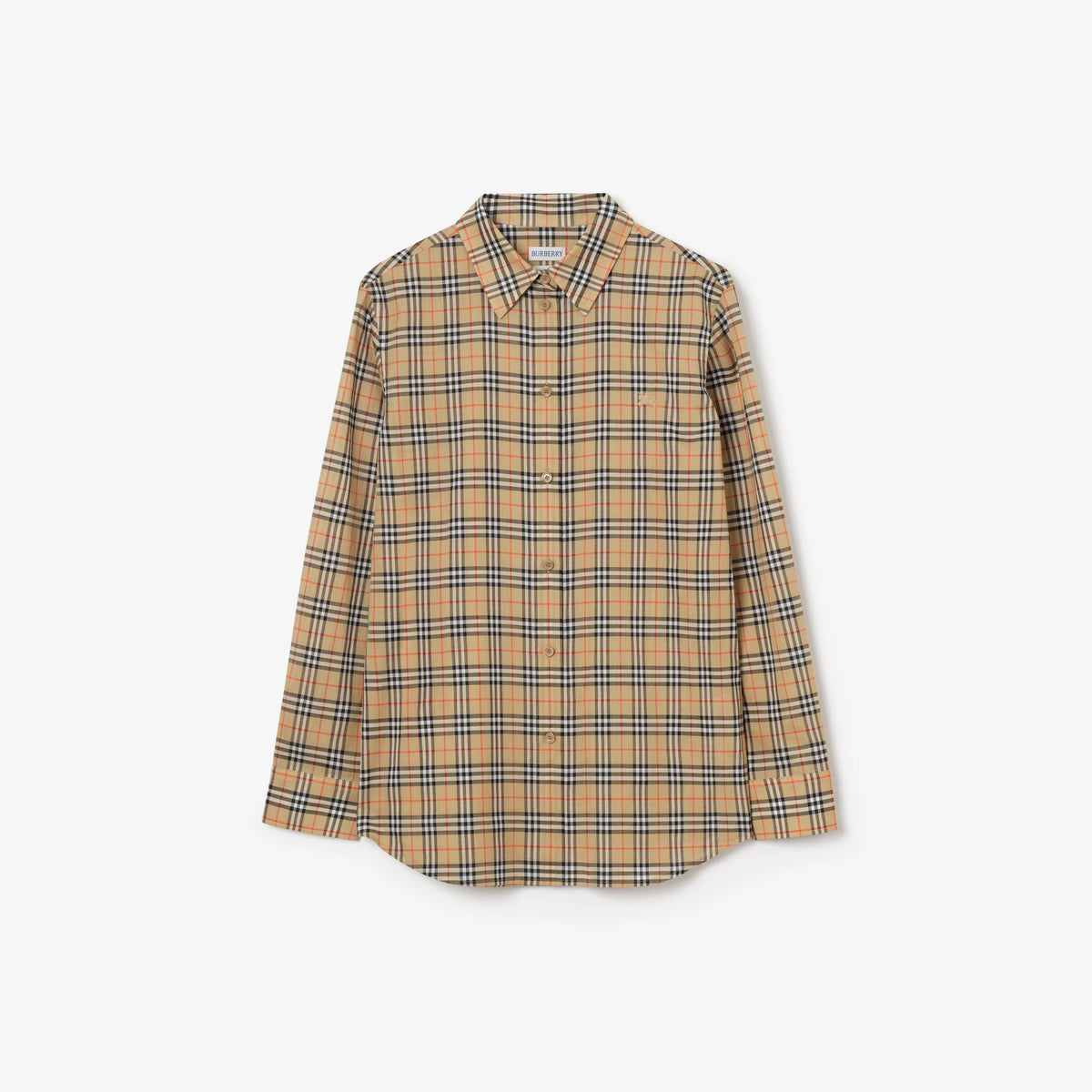 Classic Fit Check Cotton ShirtPrice undefined Sand beige RUNWAY DELUXE