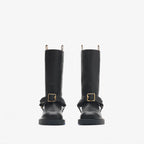 Leather Soft Saddle Low Boots