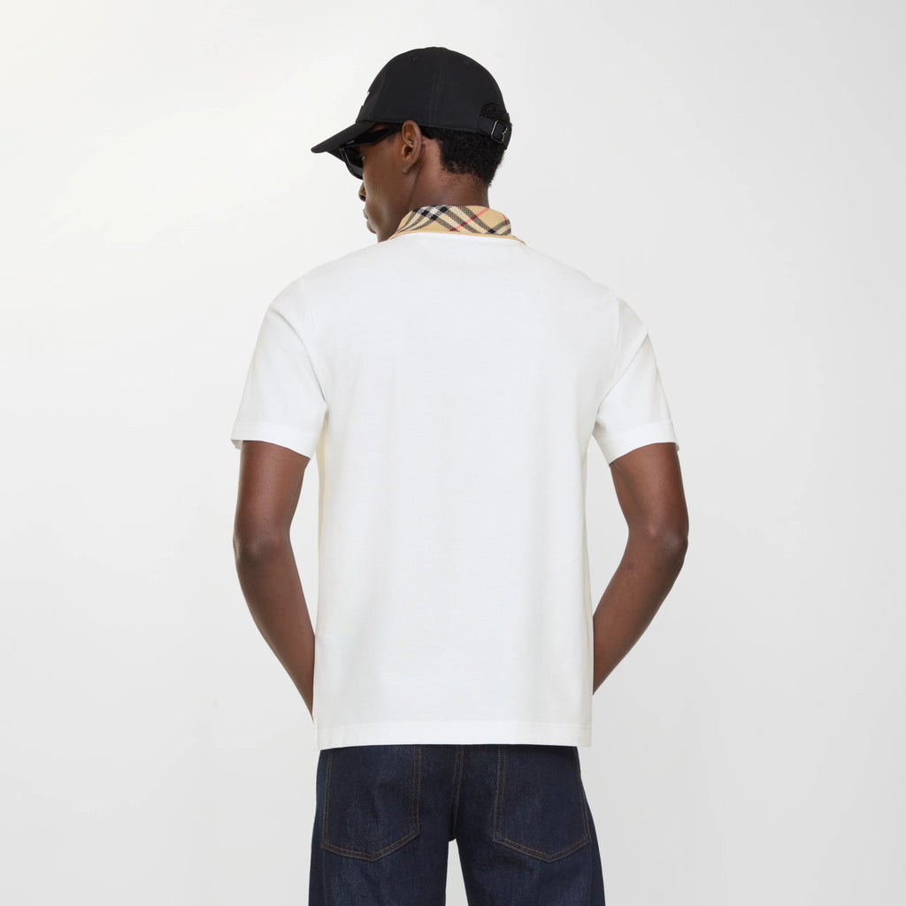 Check Collar Cotton Polo Shirt RUNWAY DELUXE