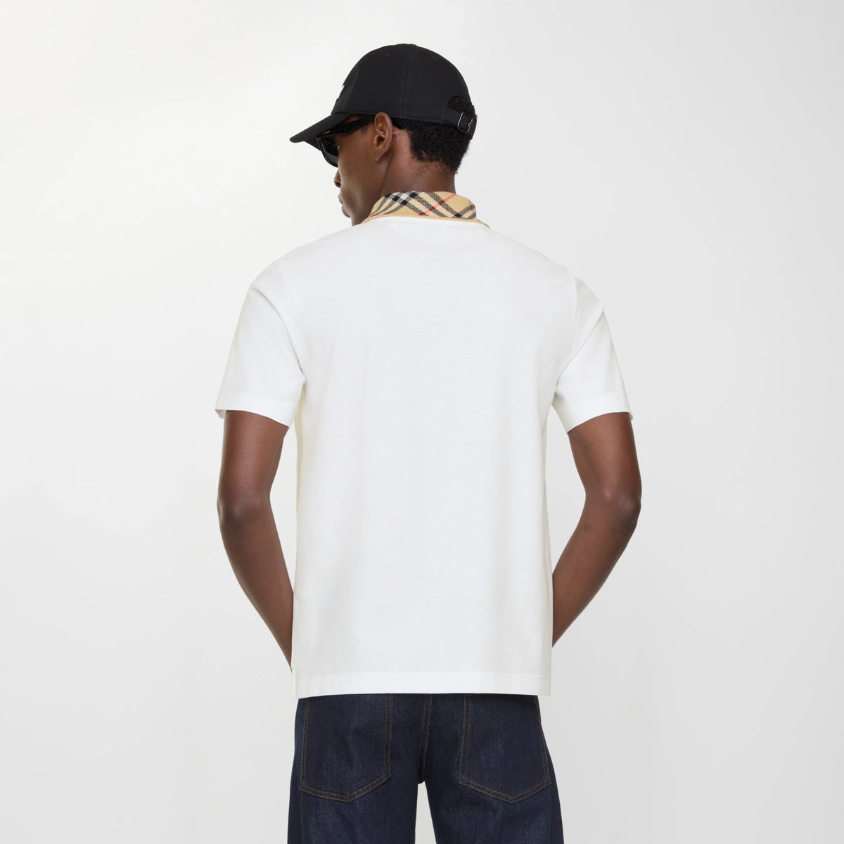 Check Collar Cotton Polo Shirt RUNWAY DELUXE