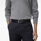 Reversible Leather Enamel Logo Belt RUNWAY DELUXE
