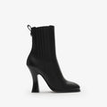 Leather Pillar Ankle Boots