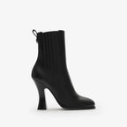 Leather Pillar Ankle Boots