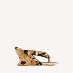 Women's Gaeta Wedge Thong in Leopard RUNWAY DELUXE
