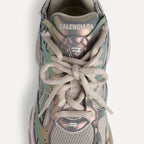 Women's Runner Iridescent Sneaker in Beige/pink