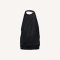 Draped Top in black transparent jersey RUNWAY DELUXE
