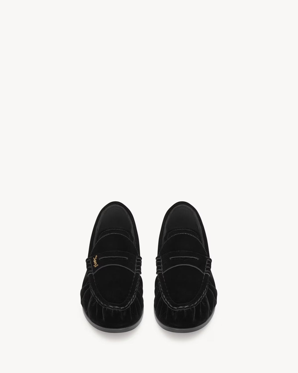 LE LOAFER supple in velvet BLACK RUNWAY DELUXE