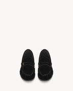 LE LOAFER supple in velvet BLACK RUNWAY DELUXE