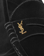 LE LOAFER supple in velvet BLACK RUNWAY DELUXE