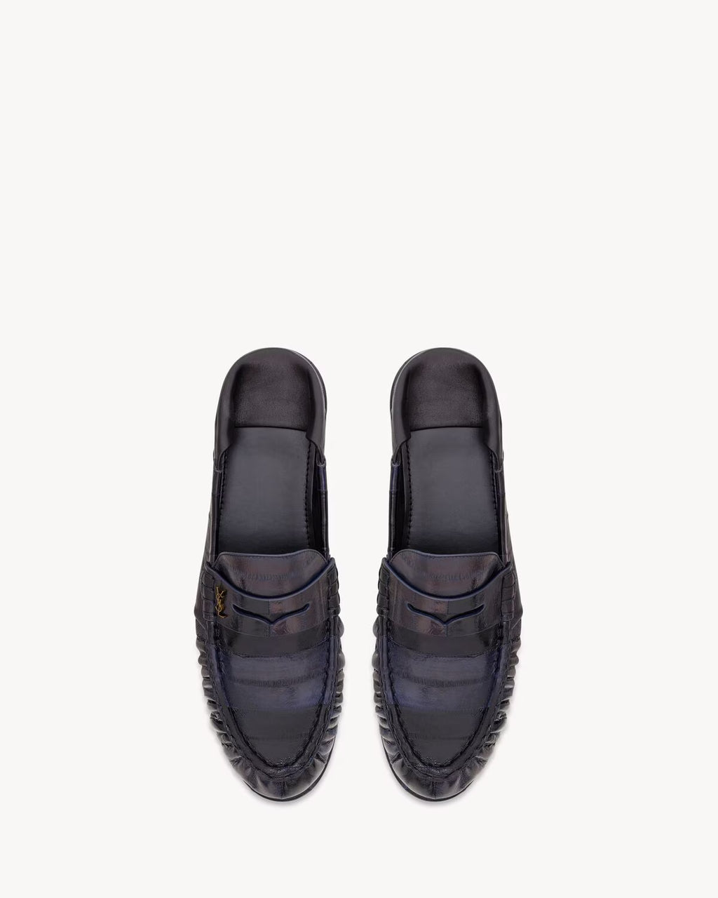 LE LOAFER foldable in hagfish BLACK & NAVY BLUE RUNWAY DELUXE