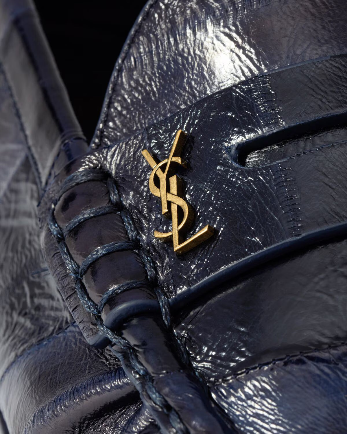 LE LOAFER foldable in hagfish BLACK & NAVY BLUE RUNWAY DELUXE