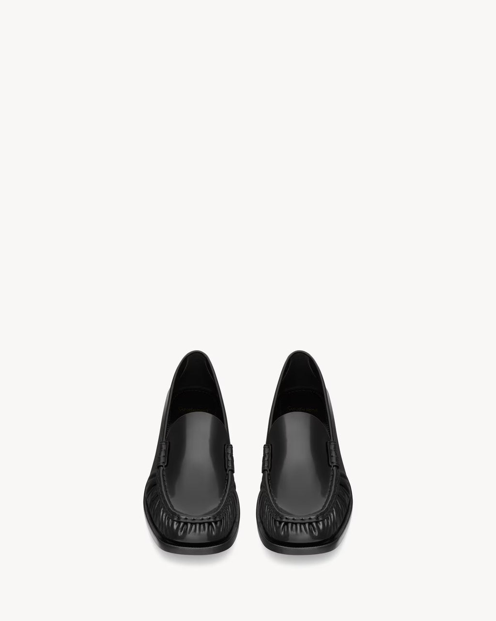 THEOBALD loafers in glazed leather BLACK RUNWAY DELUXE