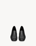 THEOBALD loafers in glazed leather BLACK RUNWAY DELUXE