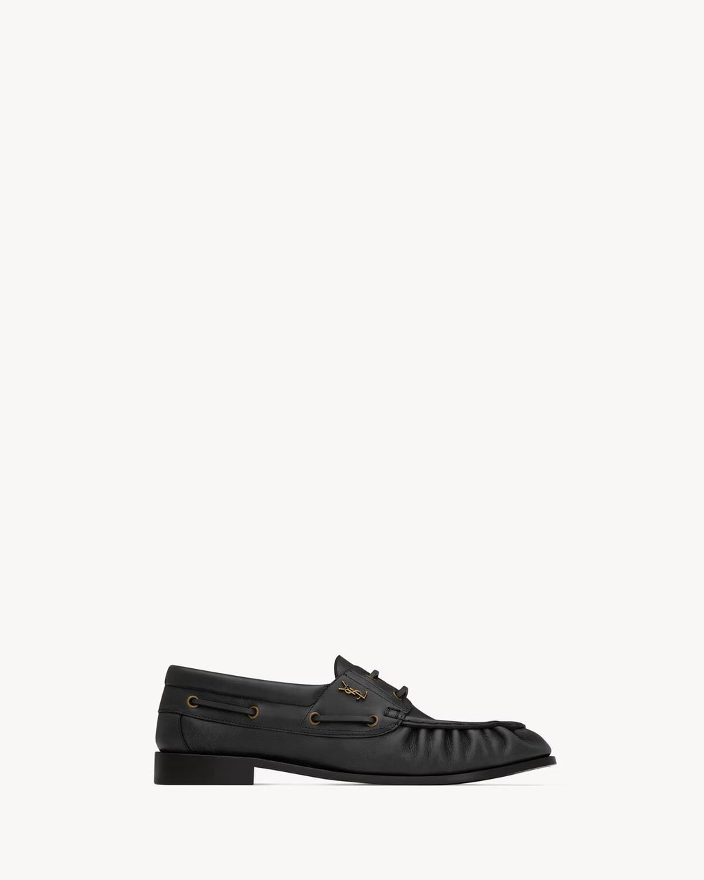 LE LOAFER BATEAU in smooth leather BLACK RUNWAY DELUXE