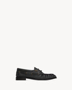 LE LOAFER BATEAU in smooth leather BLACK RUNWAY DELUXE