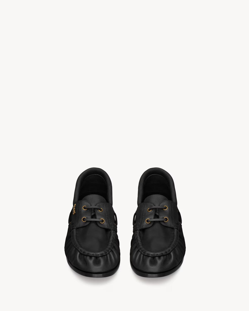 LE LOAFER BATEAU in smooth leather BLACK RUNWAY DELUXE