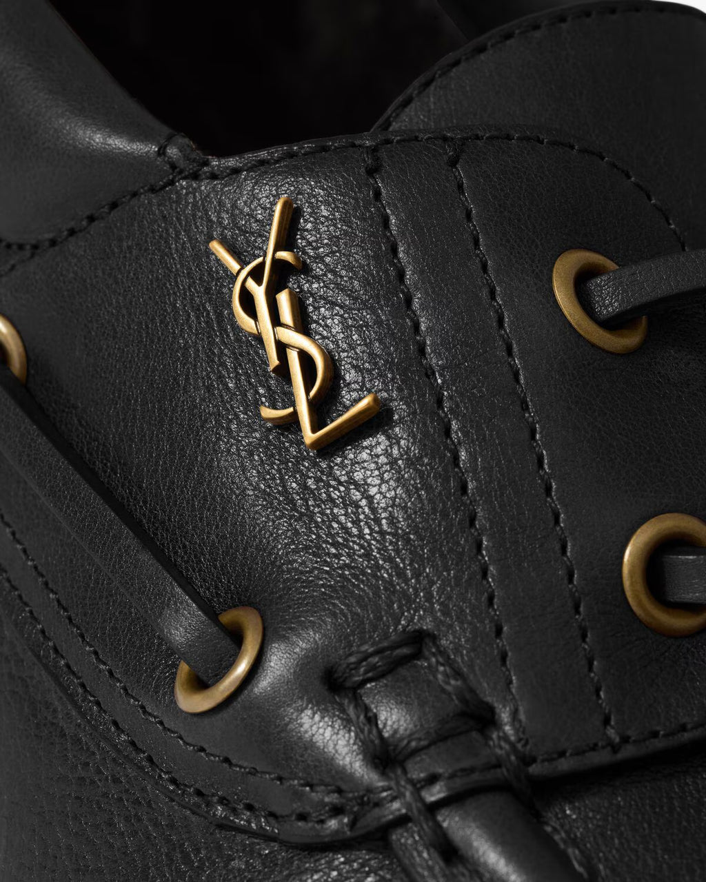LE LOAFER BATEAU in smooth leather BLACK RUNWAY DELUXE