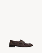 LE LOAFER BATEAU in smooth leather PARIS BROWN RUNWAY DELUXE