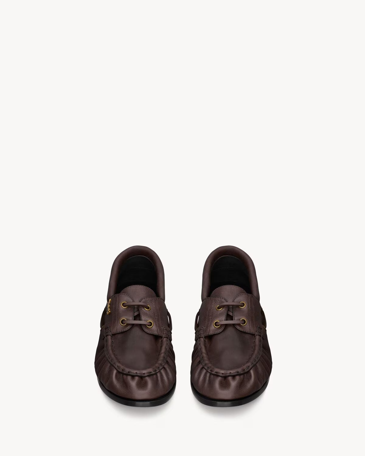 LE LOAFER BATEAU in smooth leather PARIS BROWN RUNWAY DELUXE