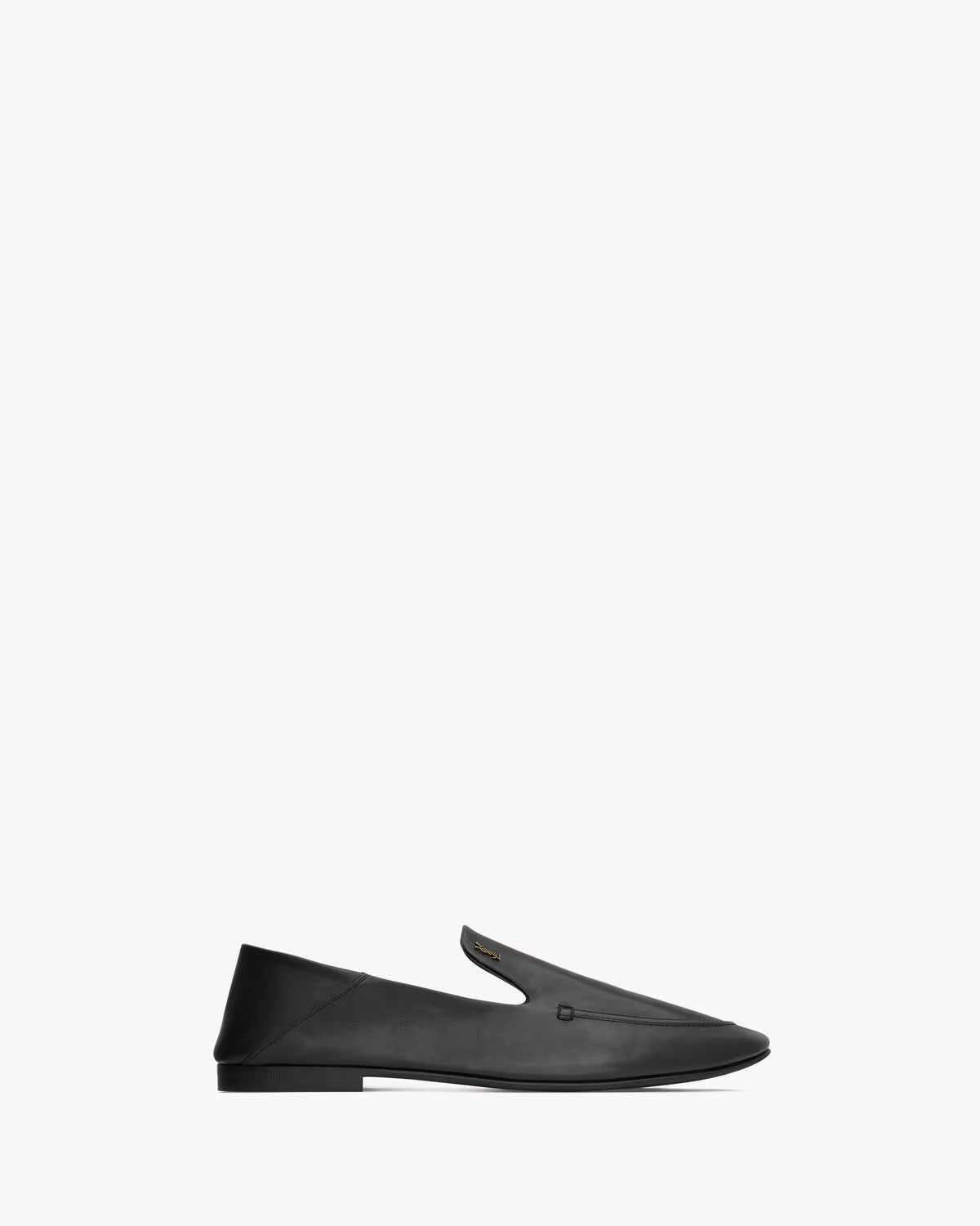 ALAIN slippers in smooth leather BLACK RUNWAY DELUXE