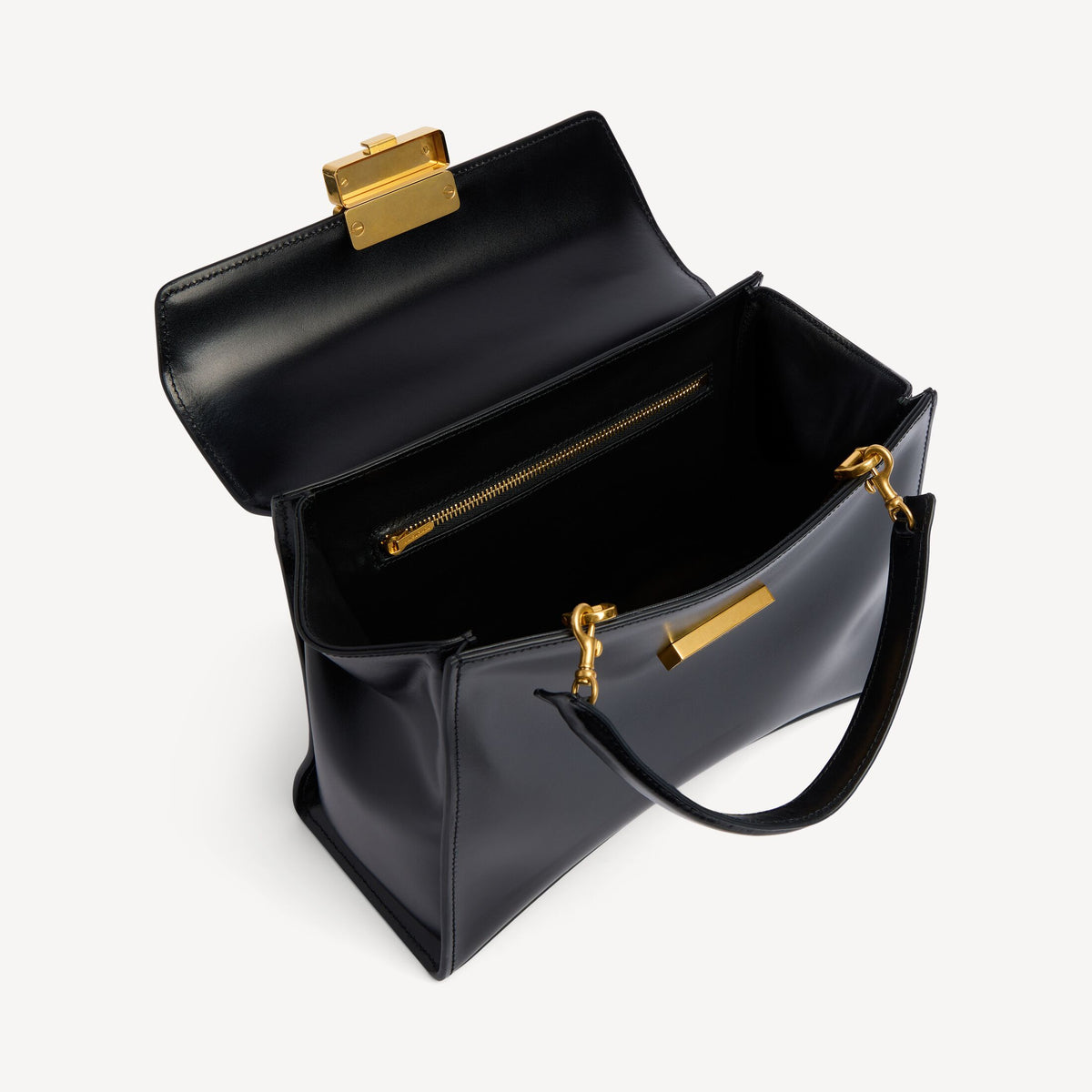 Women's Hourglass Avenue Top Handle Bag Small in Black RUNWAY DELUXE