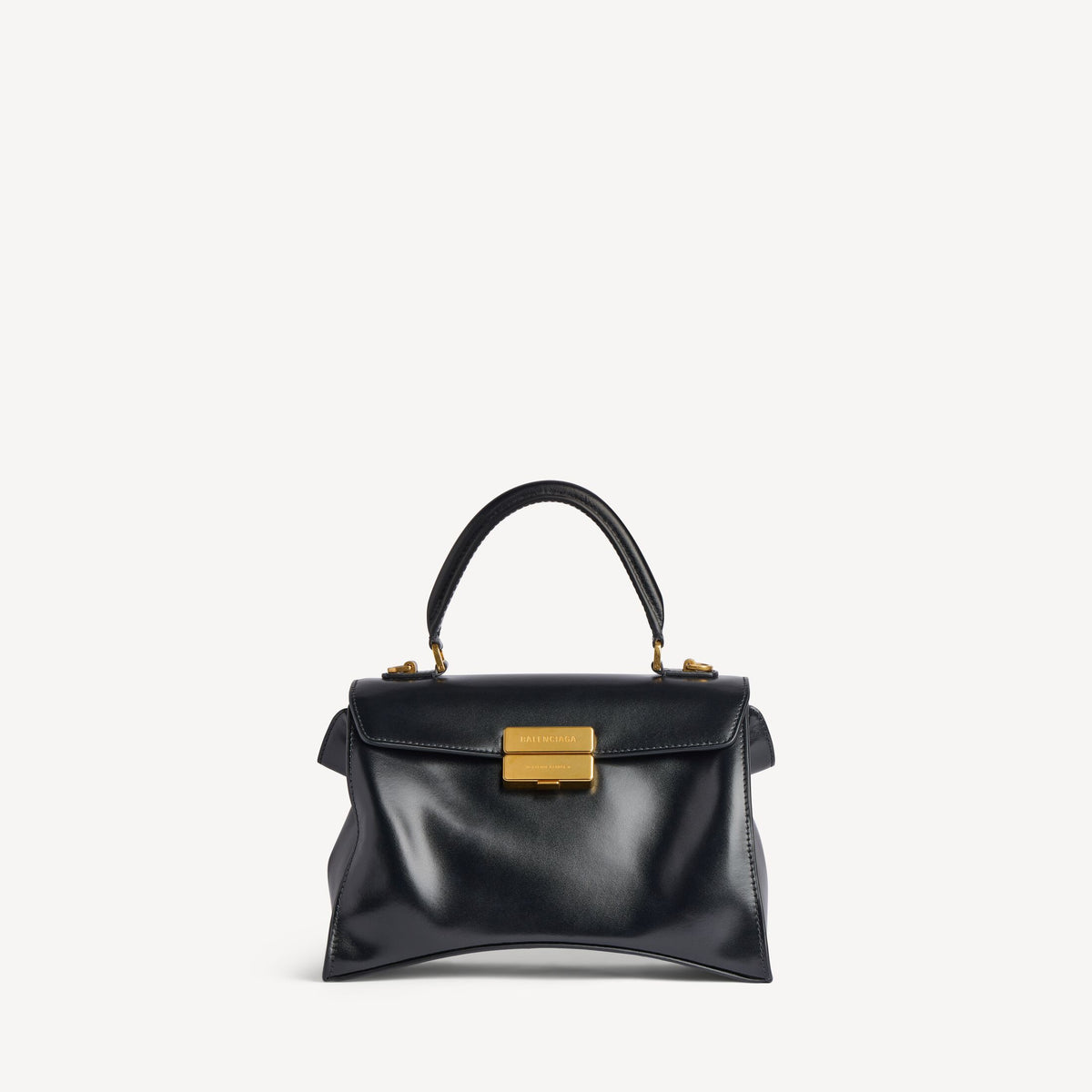 Women's Hourglass Avenue Top Handle Bag Small in Black RUNWAY DELUXE