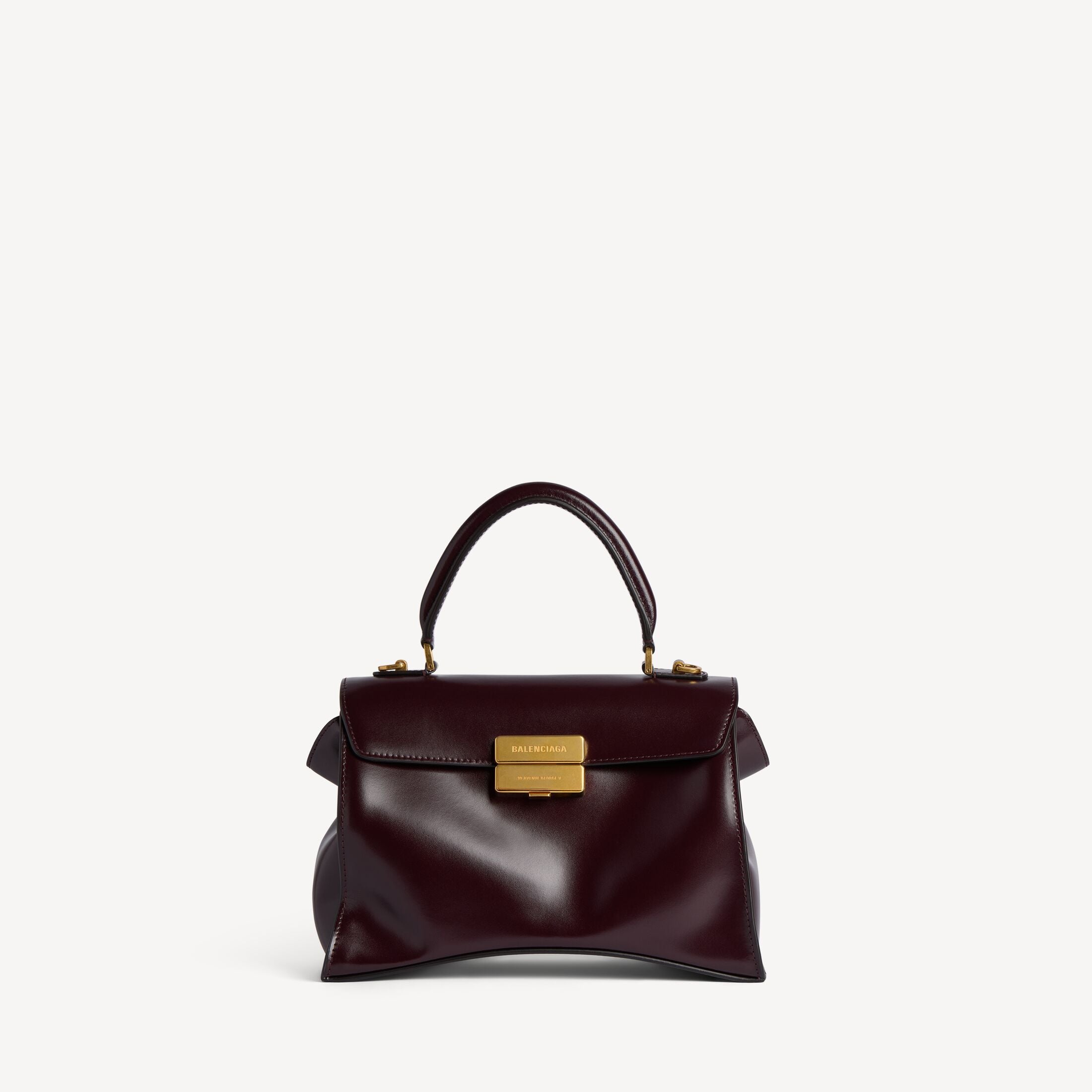 Women's Hourglass Avenue Top Handle Bag Small in Raisin