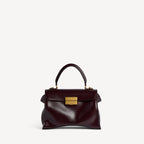 Women's Hourglass Avenue Top Handle Bag Small in Raisin RUNWAY DELUXE