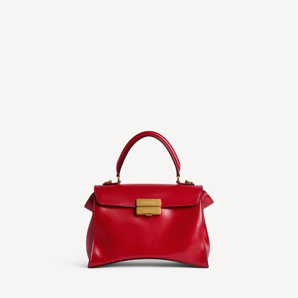 Women's Hourglass Avenue Top Handle Bag Small in Carmin Red