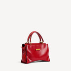 Women's Hourglass Avenue Top Handle Bag Small in Carmin Red