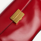 Women's Hourglass Avenue Top Handle Bag Small in Carmin Red