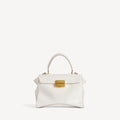 Women's Hourglass Avenue Top Handle Bag Small in White Snow RUNWAY DELUXE