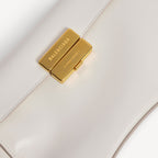 Women's Hourglass Avenue Top Handle Bag Small in White Snow RUNWAY DELUXE