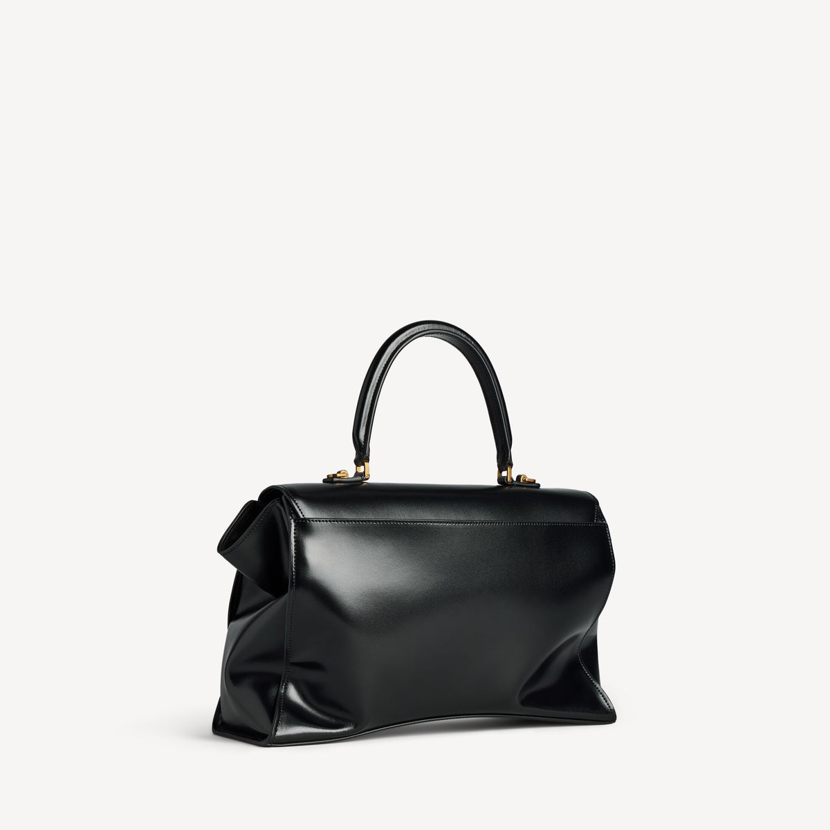 Women's Hourglass Avenue Top Handle Bag Medium in Black RUNWAY DELUXE