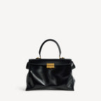 Women's Hourglass Avenue Top Handle Bag Medium in Black RUNWAY DELUXE