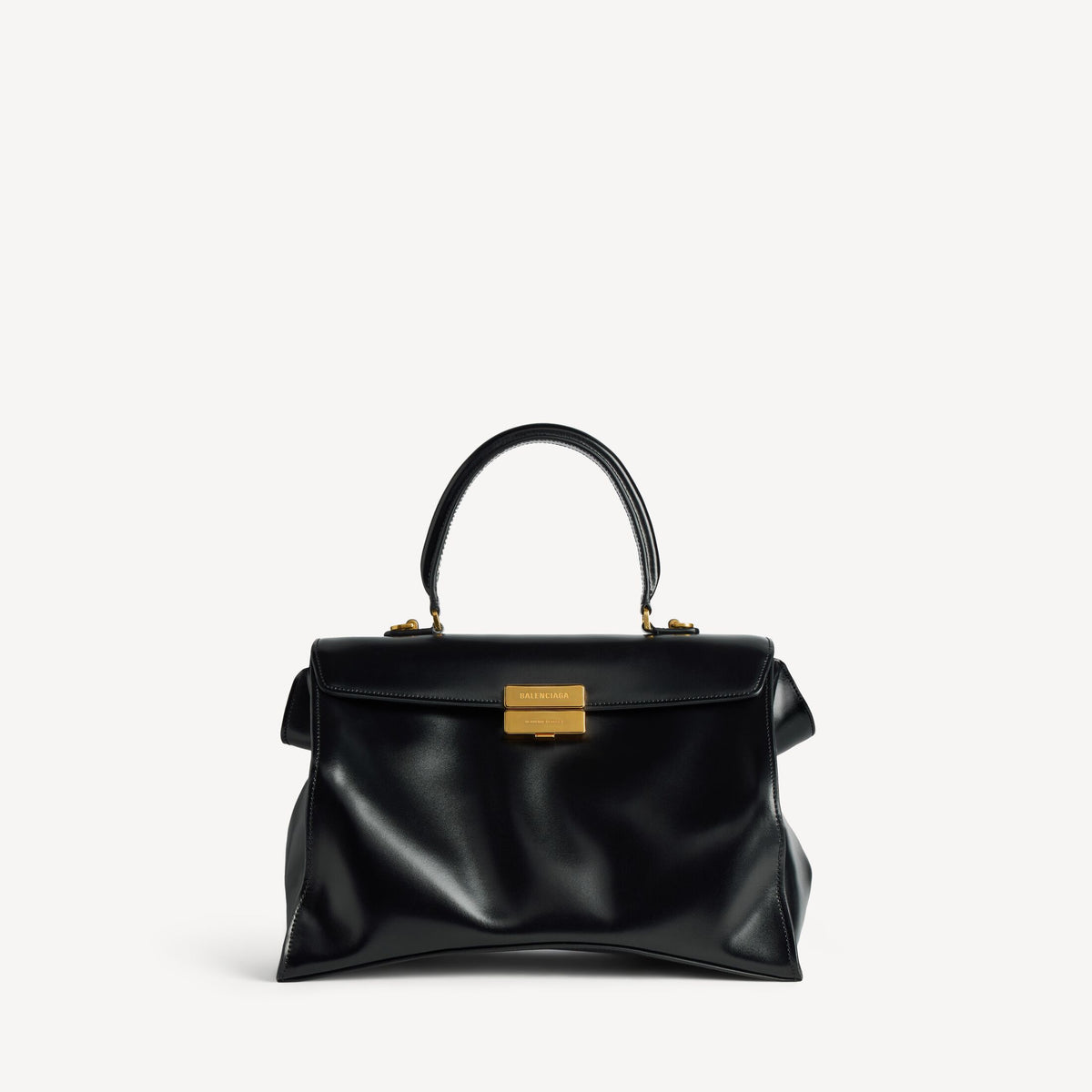 Women's Hourglass Avenue Top Handle Bag Medium in Black RUNWAY DELUXE
