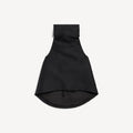 High Collar Top in black silk and wool blend RUNWAY DELUXE