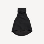 High Collar Top in black silk and wool blend RUNWAY DELUXE