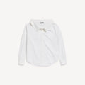 Oversized Stola Shirt in white washed papery cotton poplin RUNWAY DELUXE