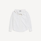 Oversized Stola Shirt in white washed papery cotton poplin RUNWAY DELUXE