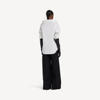 Oversized Stola Shirt in white washed papery cotton poplin RUNWAY DELUXE