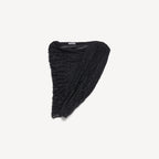 Embroidered One Shoulder Draped Top in black zebra silk embroidery is from look 25 of Balenciaga's Winter 26 Collection. RUNWAY DELUXE