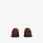 Check and Leather Pembroke Loafers