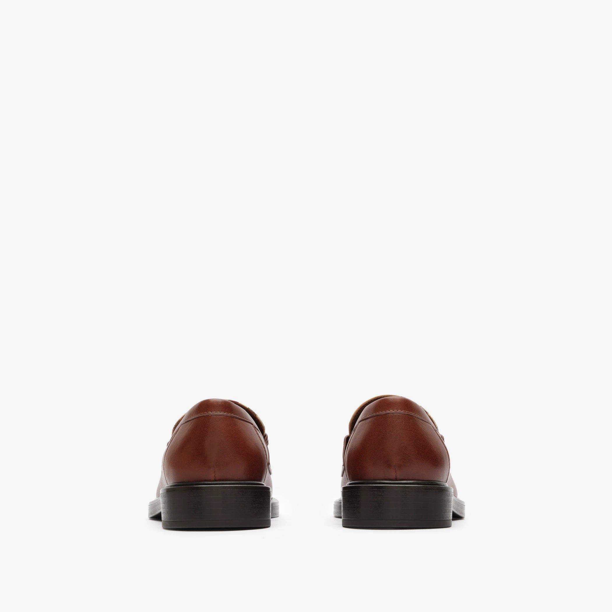 Check and Leather Pembroke Loafers