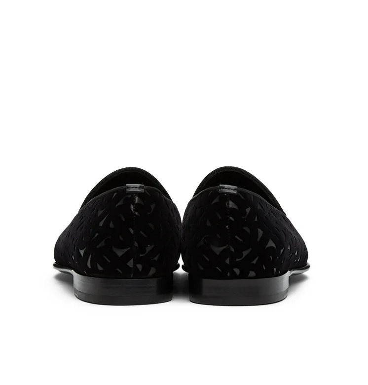 Burberry Black Velvet Flavio Tassel Loafer