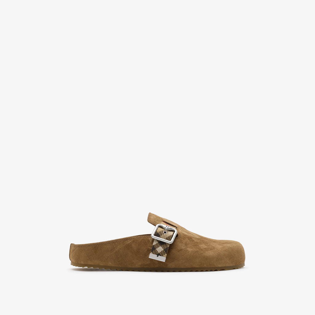 Check Suede Urchin Clogs RUNWAY DELUXE