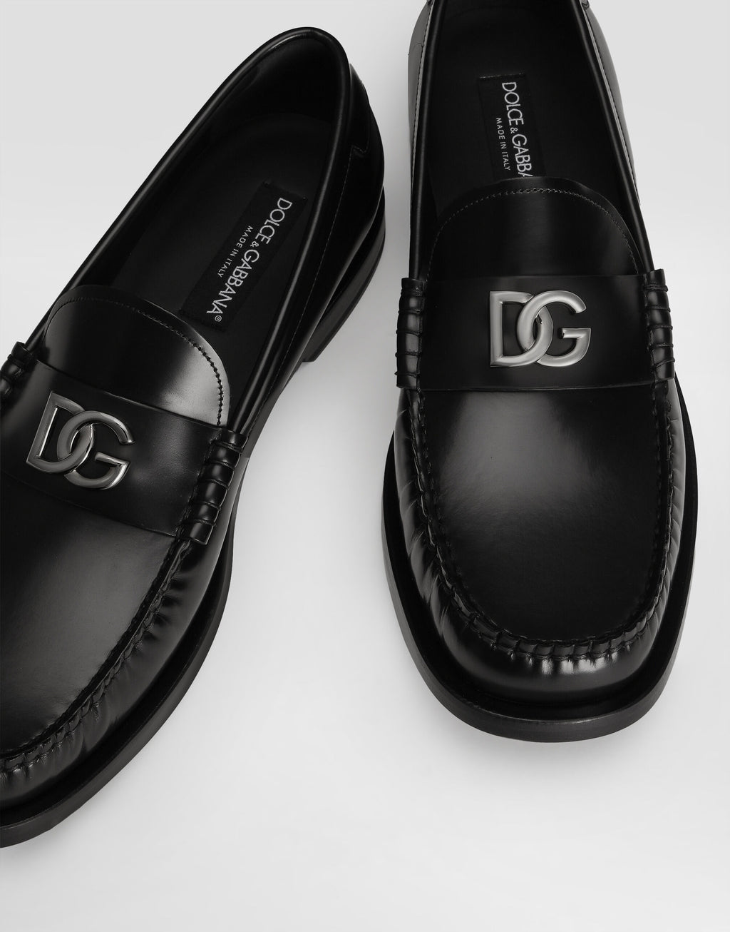 Brushed calfskin loafers