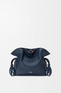 Mini Flamenco clutch in nappa calfskin and check intarsio