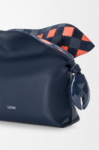 Mini Flamenco clutch in nappa calfskin and check intarsio