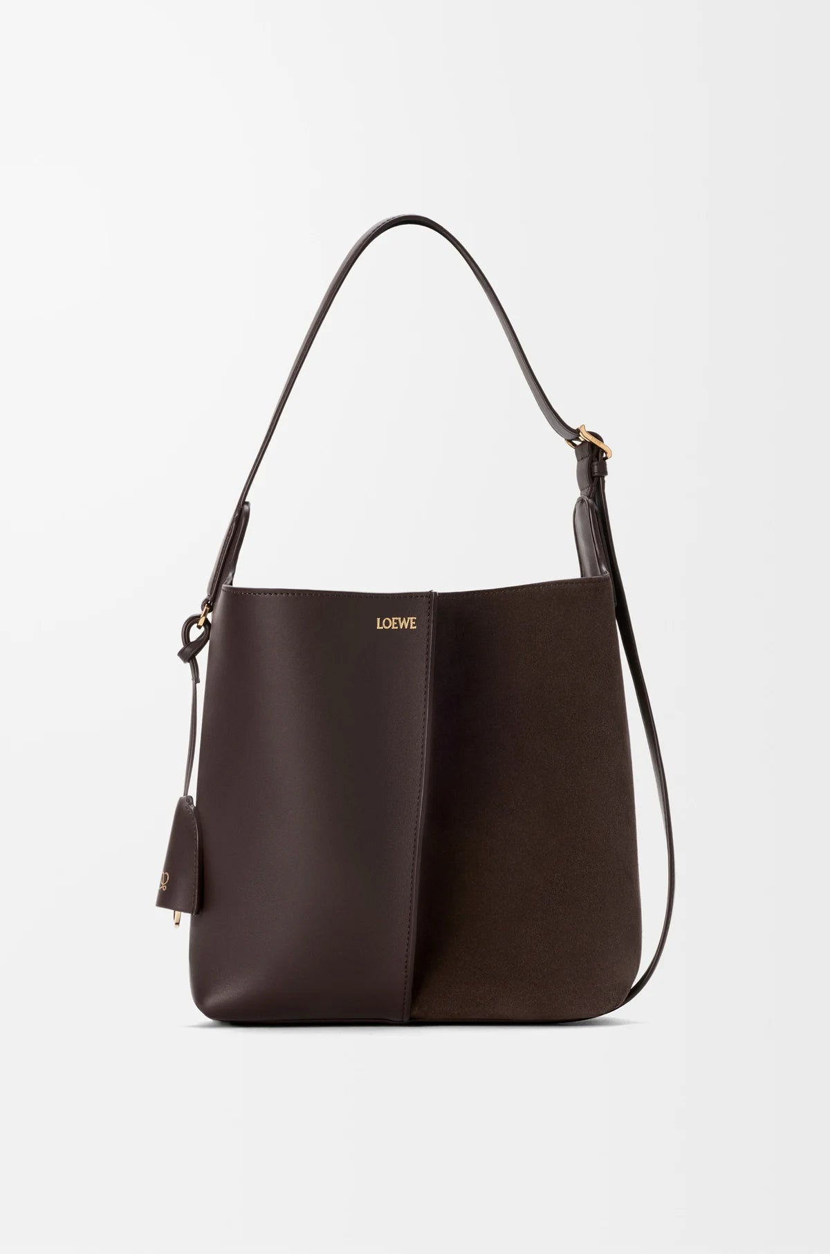 Medium Bilbao bucket in soft calfskin and suede RUNWAY DELUXE